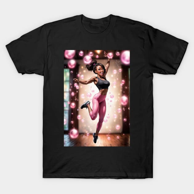 Happy, sexy, fit, Anime, Woman of Color T-Shirt by FurryBallBunny